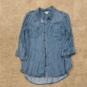 Westport Women’s Denim Button Down Long Sleeve Shirt